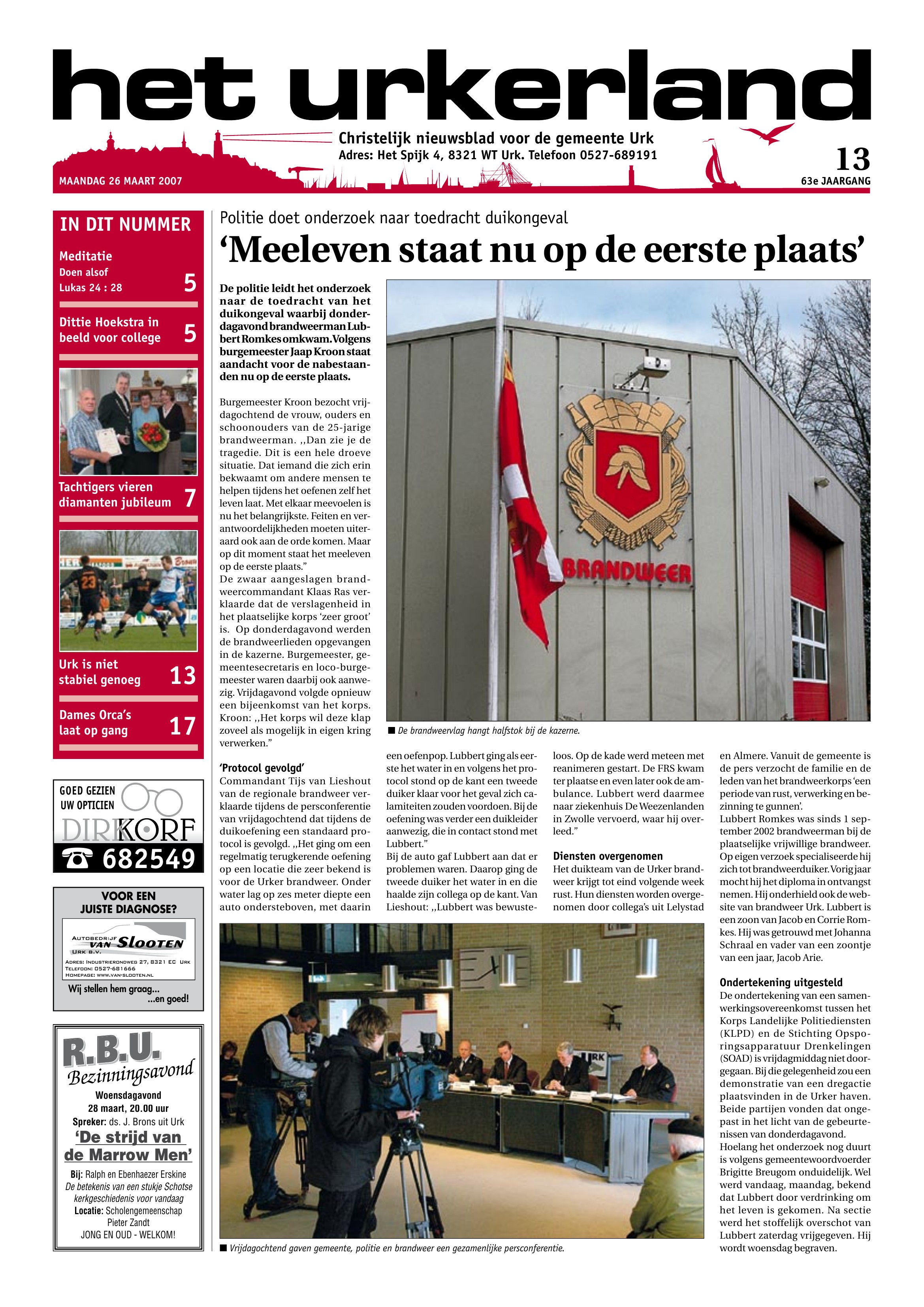 Voorpagina 26 maart 2007